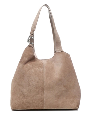 Coccinelle medium suede cufflink shoulder bag - Brown