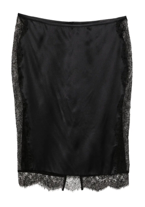 TOM FORD lace-trimmed satin skirt - Black