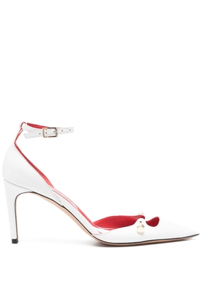 HARDOT 70mm leather pumps - White