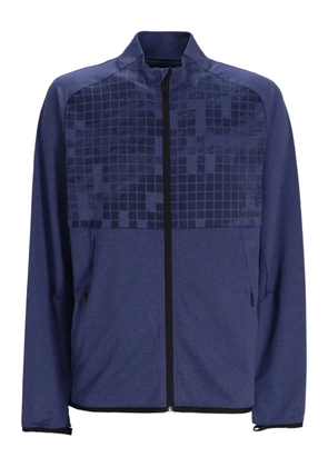 BOSS geometric-pattern zip-up sweatshirt - Blue