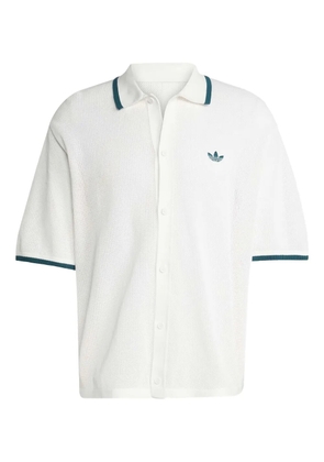 adidas textured short-sleeves shirt - White