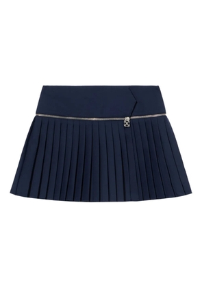 Off-White zip pleated skirt - Blue