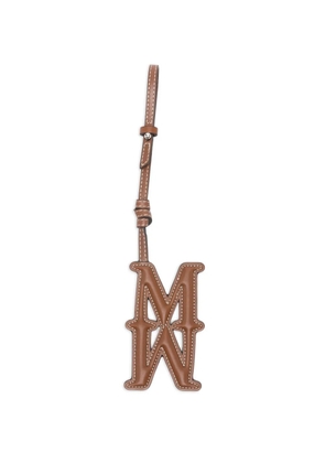 Max Mara leather bag charm - Brown