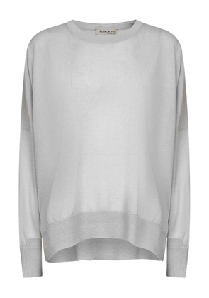 Blanca Vita crew-neck sweater - Grey
