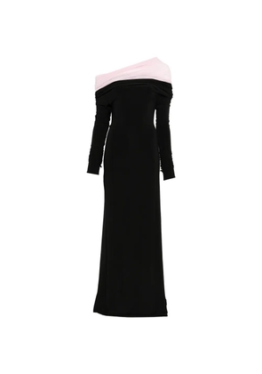 Atu Body Couture Crown off-shoulder long-sleeve maxi dress - Black