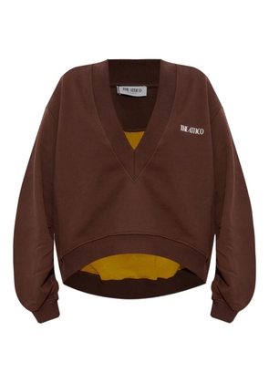 The Attico V-neck sweatshirt - Brown