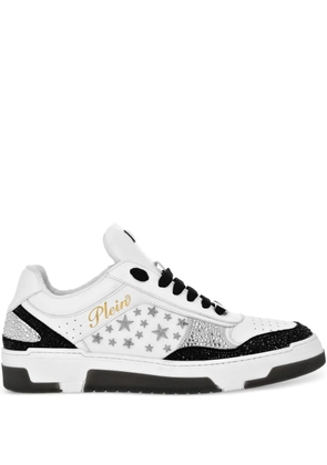 Philipp Plein studded leather sneakers - White