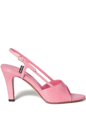 Miu Miu slingback leather sandals - Pink