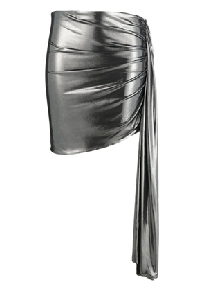 Magda Butrym asymmetric mini skirt - Silver