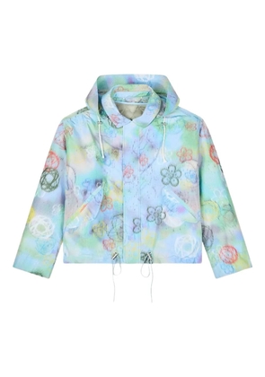 Kenzo x Futura 2000 zip-up hooded jacket - Blue