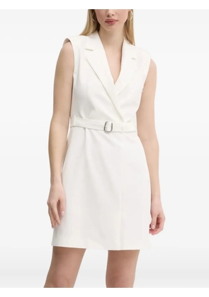 HUGO sleeveless belted blazer mini dress - Neutrals