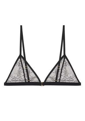 ANINE BING Eileen lace triangle bralette - Black