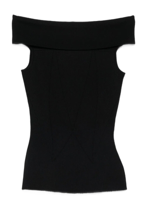 Givenchy off-shoulder ribbed top - Black