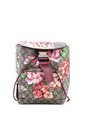 Gucci Pre-Owned Buckle Blooms Print GG Coated Canvas Small backpack - Pink