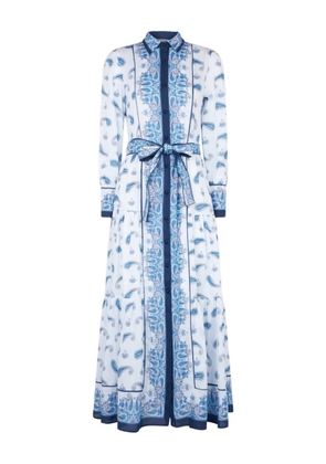 MC2 Saint Barth paisley-print belted dress - White