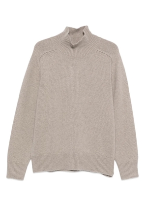 Soft Goat funnel-neck sweater - Neutrals