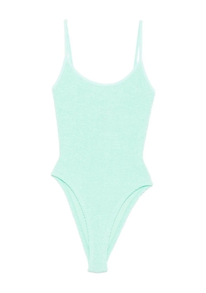 Hunza G Pamela crinkle-texture swimsuit - Green