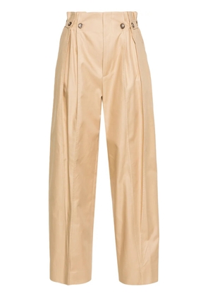 Victoria Beckham Fluid high-waist wide-leg trousers - Neutrals