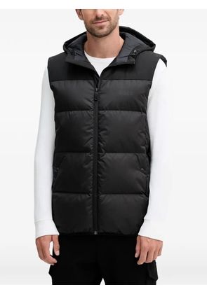 BOSS quilted design hooded jacket - Black