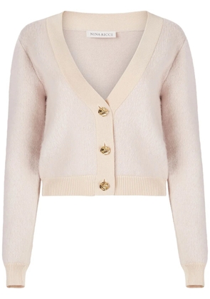 Nina Ricci mohair blend V-neck cardigan - Neutrals