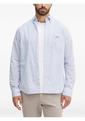 Gant checked patch-pocket shirt - White