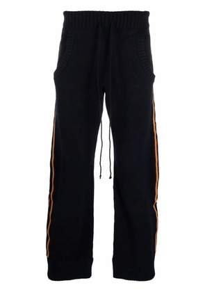 Maison Margiela stripe-detail knitted trousers - Blue