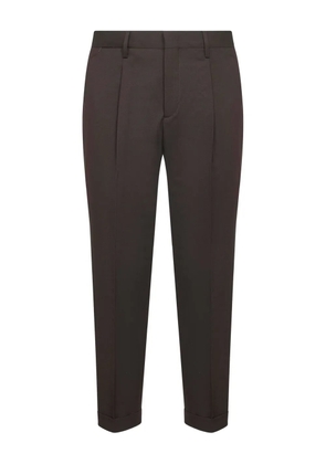 D4.0 front-pleated tailored trousers - Brown