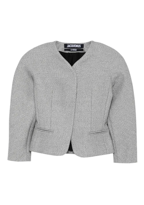 Jacquemus textured-fabric fitted jacket - Grey