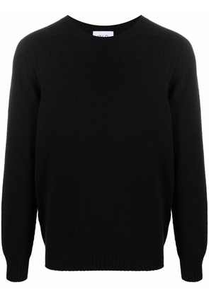 D4.0 ribbed-trim virgin-wool jumper - Black