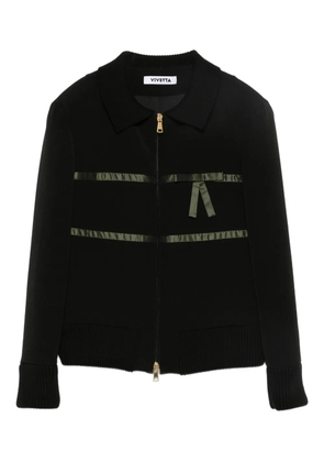 Vivetta ribbon-detail zip-up jacket - Black