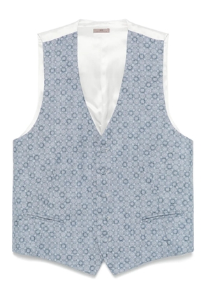 Lady Anne silk gilet - Blue