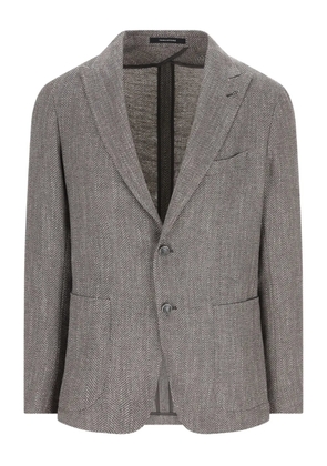 Tagliatore herringbone-pattern blazer - Grey