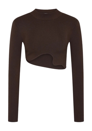Christopher Esber Maparadita long-sleeve cutout top - Brown