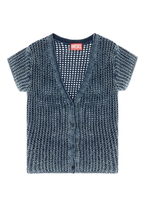 Diesel M-Rez knitted button-up cardigan - Blue