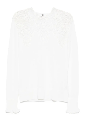 Ermanno Scervino lace-insert blouse - White