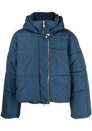 RHUDE logo-print puffer jacket - Blue