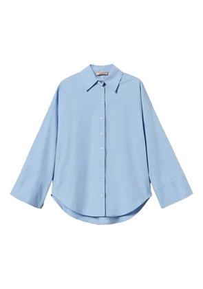 TWINSET wide-cuff button-down shirt - Blue