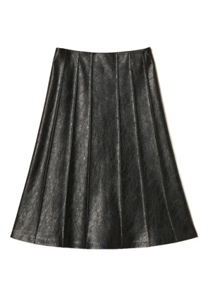 TWINSET pleated-effetc midi skirt - Black