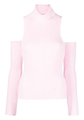 Blumarine ribbed-knit top - Pink