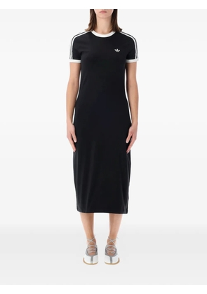 adidas stripe midi T-shirt dress - Black