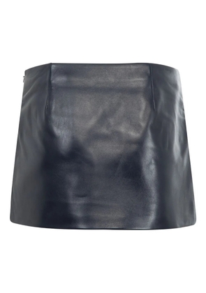 KHAITE Jett leather mini skirt - Blue