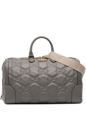 Gucci Pre-Owned 2016-2025 Medium GG Matelasse Leather Duffle Bag travel bag - Grey