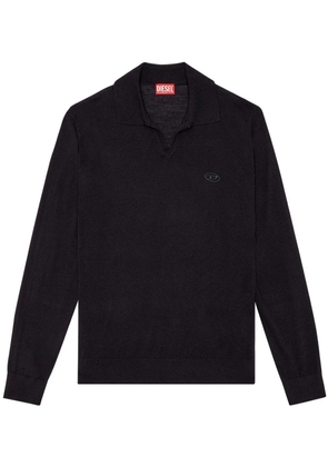 Diesel K-Glare wool polo shirt - Black
