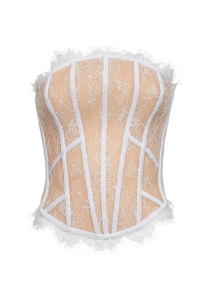 Giuseppe Di Morabito scalloped strapless corset - Neutrals