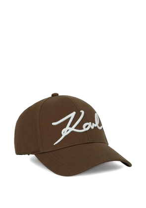 Karl Lagerfeld Signature baseball cap - Brown