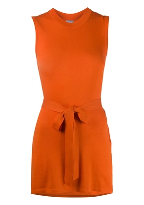 Malo belted knitted tunic - Orange