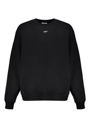 Off-White long-sleeved ribbed sweatshirt - Black