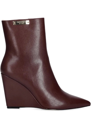 TWINSET 100mm pointed-toe boots - Red