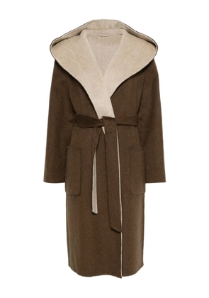 P.A.R.O.S.H. hooded belted coat - Brown