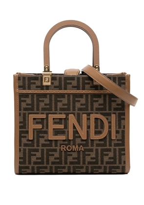 Fendi Pre-Owned 2010-2025 Small Zucca Canvas Sunshine Shopper Tote satchel - Brown